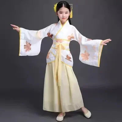 Halloween Cosplay Kids Set Dance Performance Dress for Girls Show Disfraz Child Hanfu Dress Costume Chinese Traditional Clothes