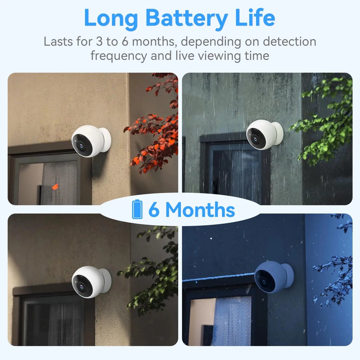 2K Wifi Magnetic Battery Security Camera Indoor/Outdoor 5MP Wireless IP Camera Color Night Vision Motion Tracking Surveillance