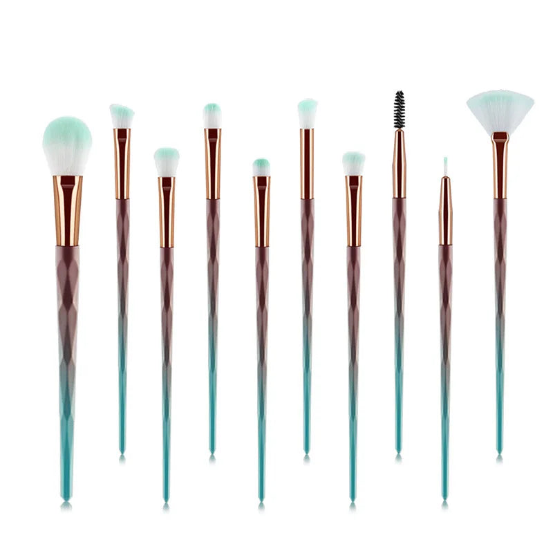 Diamond Makeup Brushes Set Beauty Make Up Brush Tool Cosmetic Powder Foundation Blending Eye Shadow Eyebrow Eyelash Brush