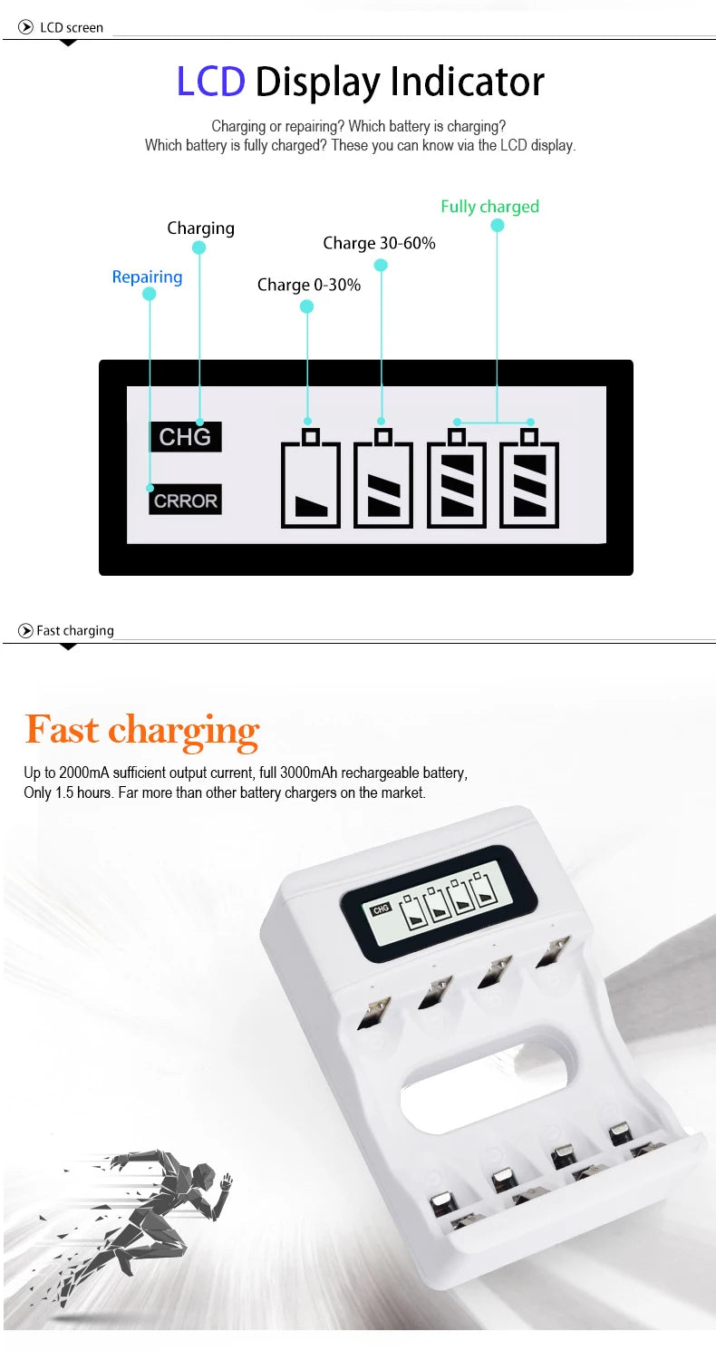 PALO 1.2V AA Rechargeable Batteries 3000mAh aa Ni-MH 100% Original High Capacity Current AA Battery Rechargeble For Camera Toys