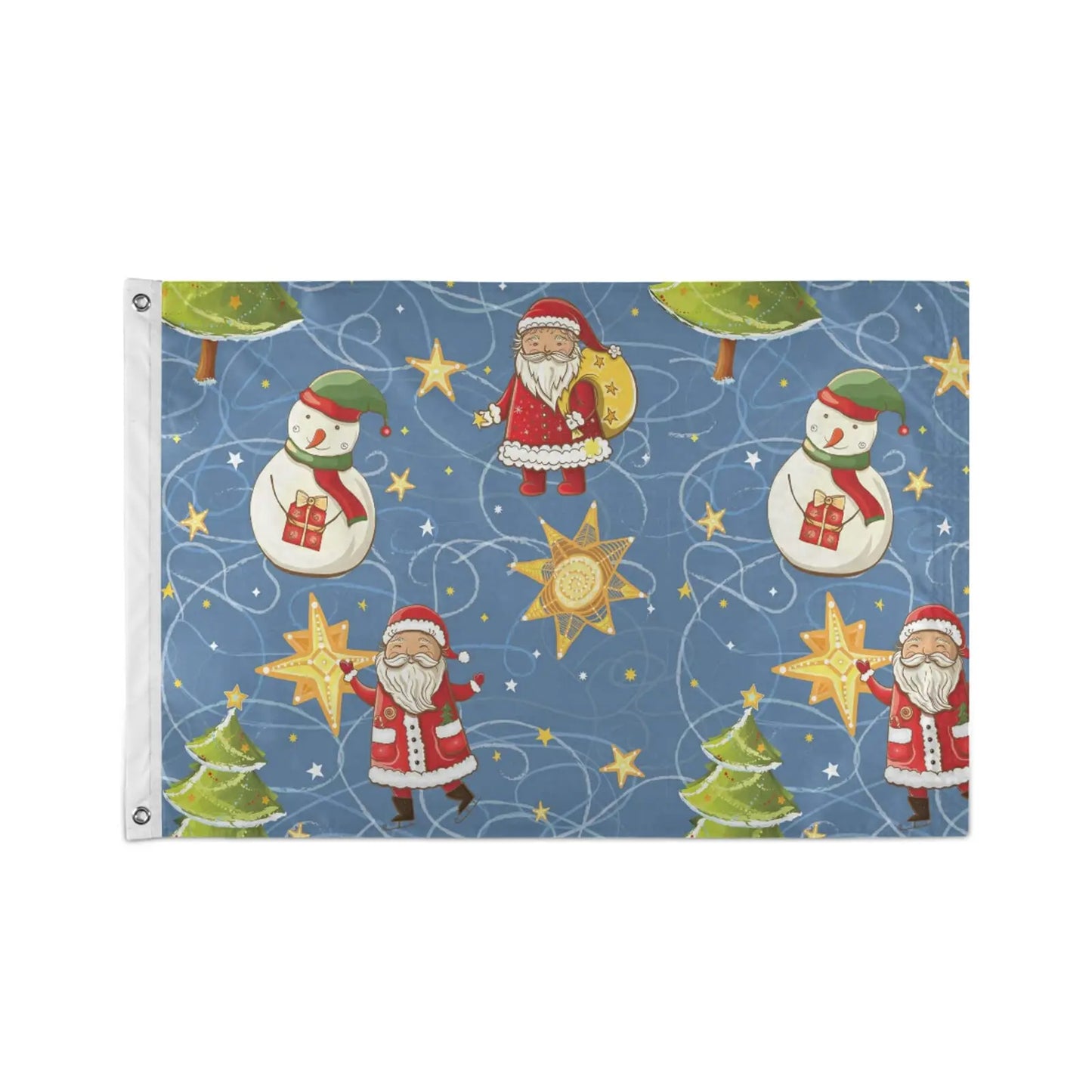 Winter Snowman Merry Christmas Tree Garden Flag Snow Snowflake Santa New Year Seasonal Garden Flag Yard Funny Outdoor Decoration