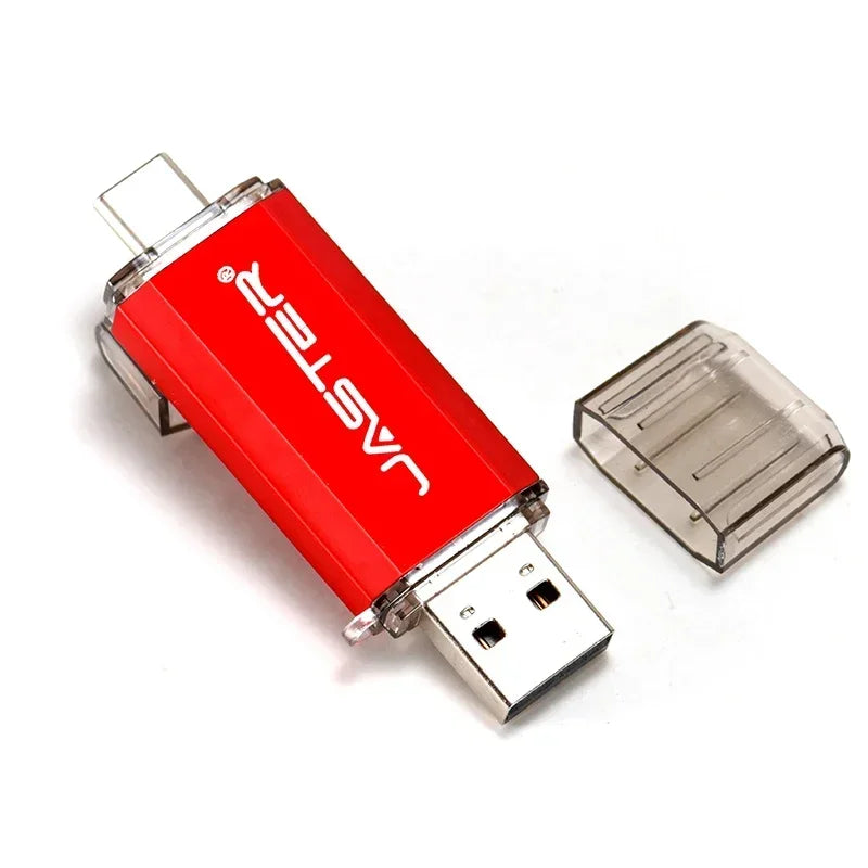 JASTER TYPE-C Smart Phone USB Flash Drives Metal Pen Drive Golden Hight speed Memory Stick Business U disk 16GB 32GB 64GB 128GB