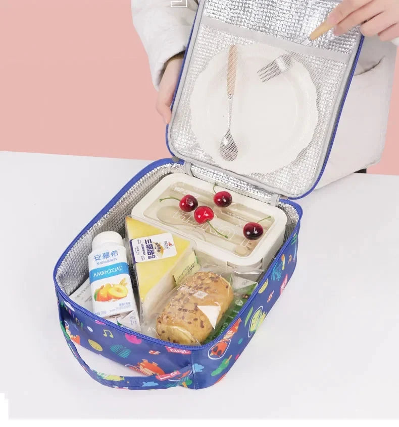 Students Aluminum oil Thickened Handheld Lunch Bag Insulated Thermal Food Picnic Storage Heat Preservation Beto Bag