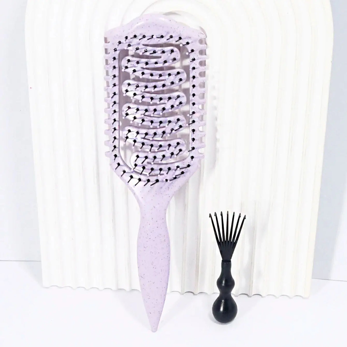 2-piece set of hair styling brushes with cleaning claws for creating voluminous curls Special for real hair wigs