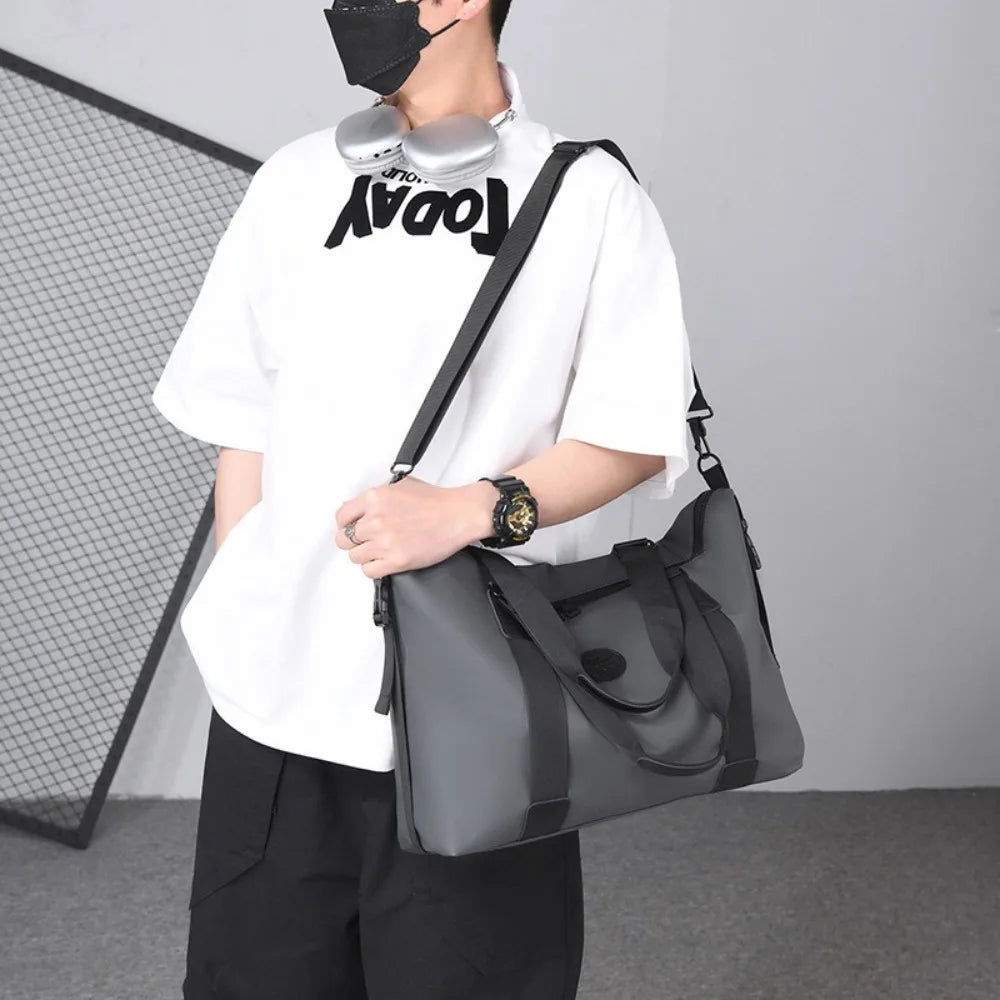 Large-Capacity Womens Travel Tote Bags Solid Color with Zipper Gym Fitness HandBag Overnight Bag Duffel Bag Sports Shoulder Pack