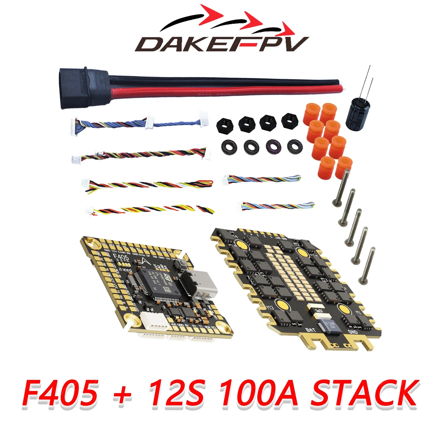 DAKEFPV F405 V3 FC 12S 100A / 120A Stack Betaflight Ardupilot INAV F4 Flight controller for FPV Freestyle Drone Model