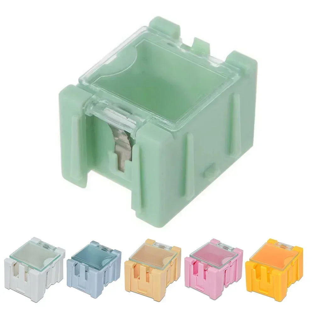 10pcs Electronic Component Container Cases Mini Storage Boxes Kit Plastic Mini Tool Box For Chip Screws Nuts 31.5x21.5x25mm