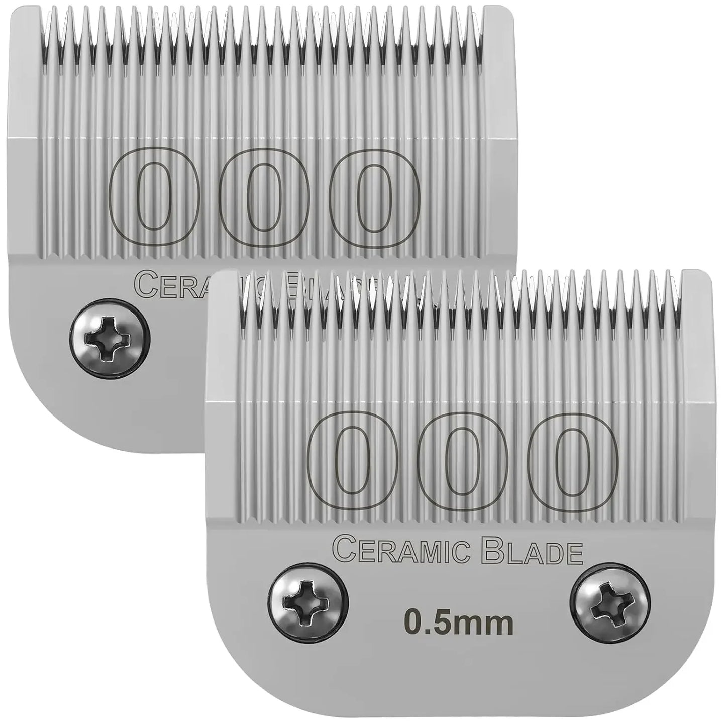 2PC Detachable Pet Clipper Replacement Ceramic Blades Compatible with many Andis /Oster A5/Wahl KM Series Dog Clipper Trimmer