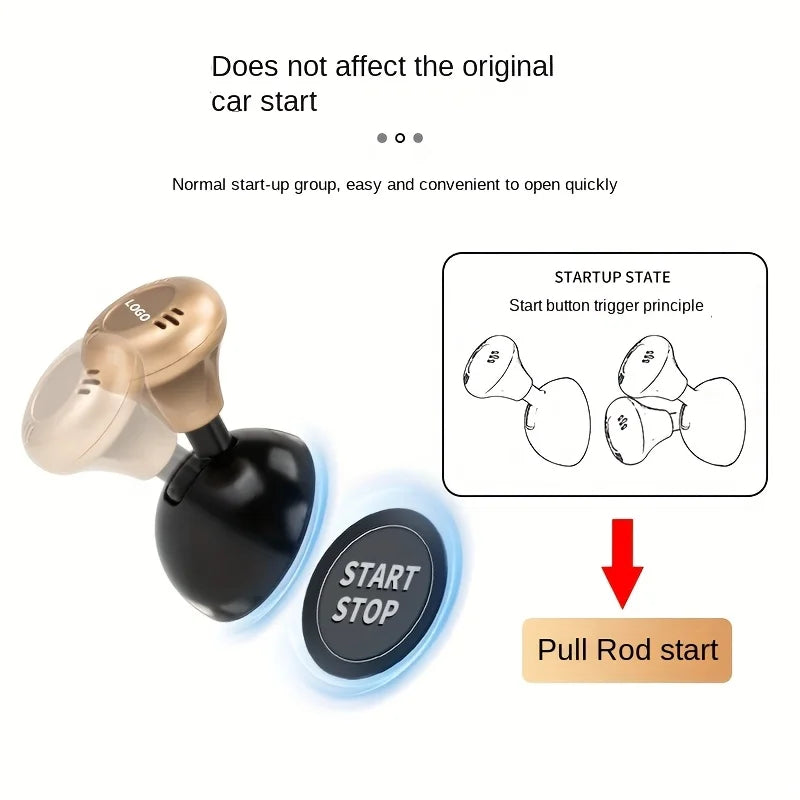 Car Start Button Alloy Decorative Cover，Universal Engine Starter/Stop Decorative Pole，Car Interior Decoration Accessories