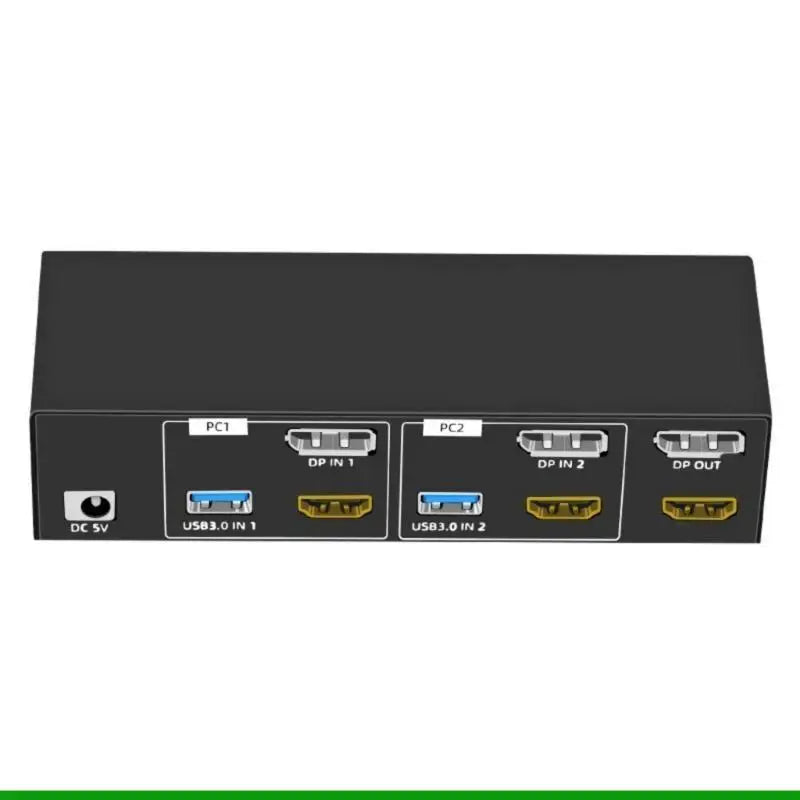 U55C 8K KVM Switcher Computers Monitors KVM Switcher 2 in 2 Out Computers Sharing