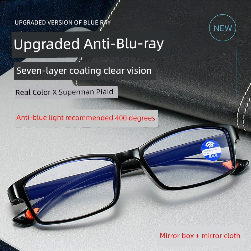 Middle-Aged and Elderly Reading Glasses Men's Dual-Use Anti-Blue Light Multi-Focus Smart Zoom Multi-Function Presbyopic Glasses Ladies