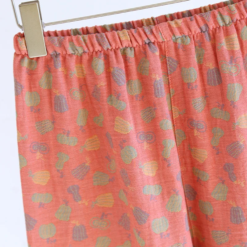 2025 New Spring and Autumn Pajama Set 100%Cotton Comfortable Long sleeved Two Piece Home Furnishings Large Size Home Furnishings