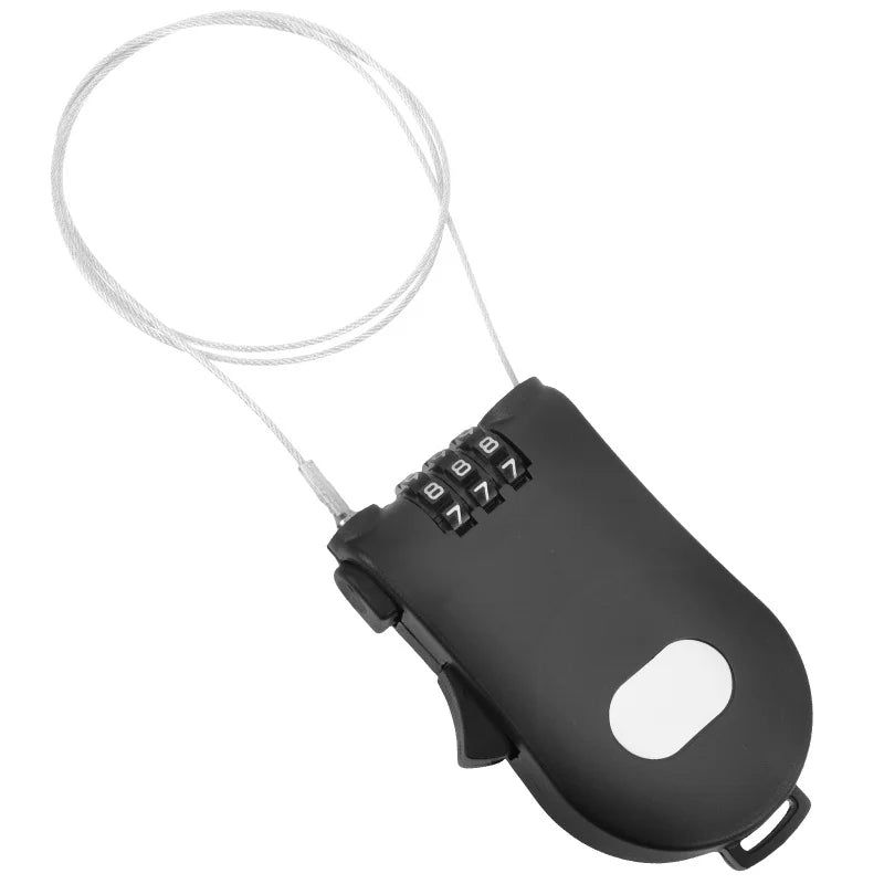 Snowboard Security Lock Ski Board Anti-Theft Lock Scooter Bike Password Locks Retractable Steel Wire Safety Locks