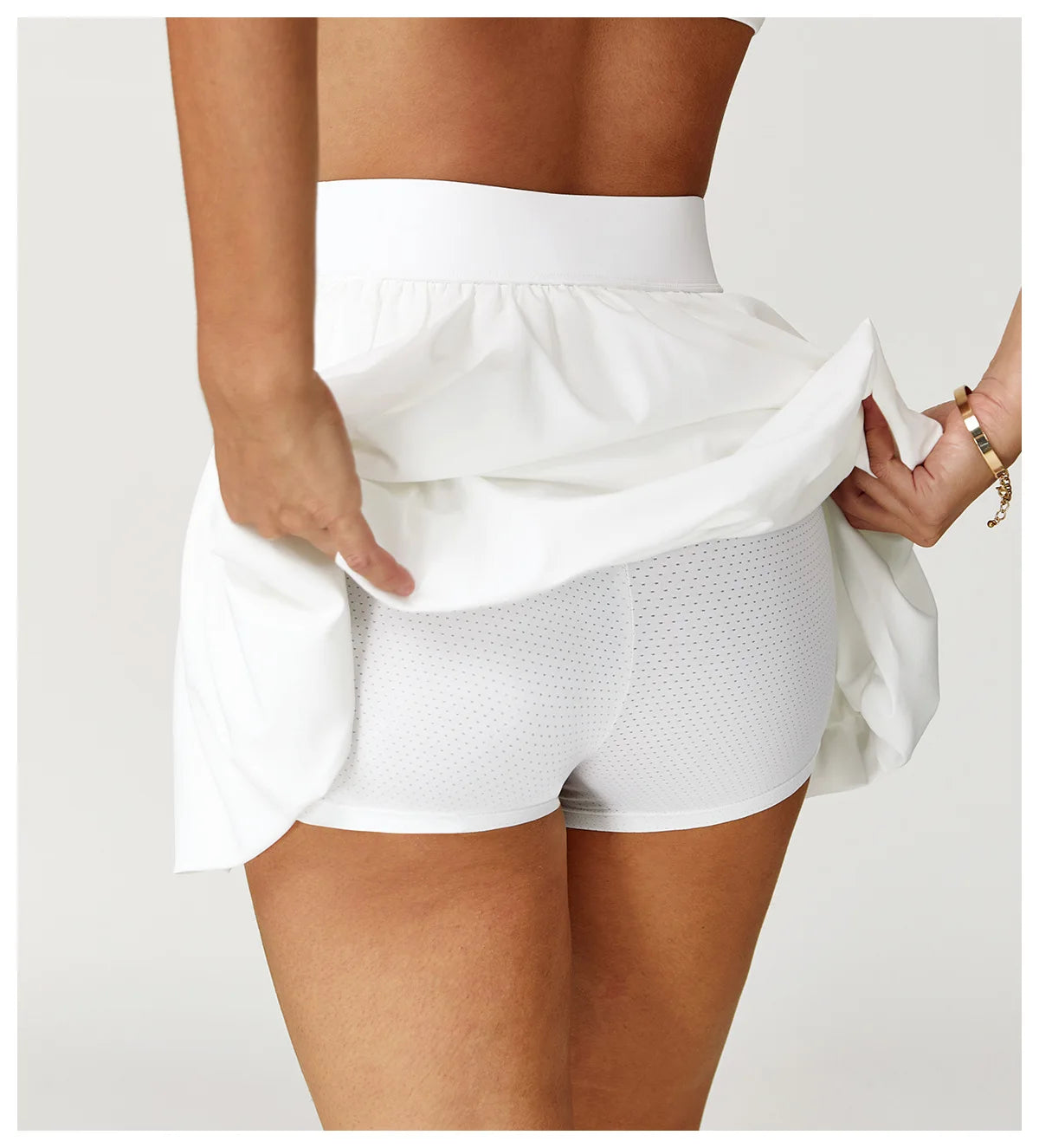 Women Sports Skirts High Waist Yoga Tennis Shorts Dress With Pocket Running Golf Skirt Quick Dry Breathable Belt Safety Pants