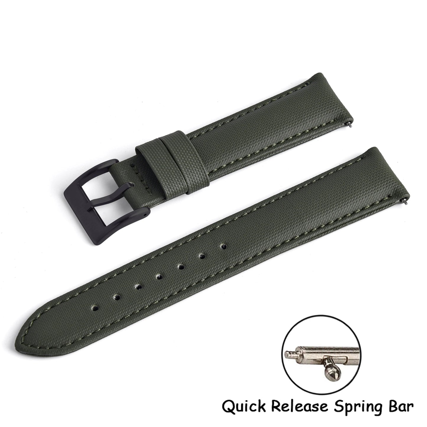 New D-elugs Waterproof Sailcloth Watch Strap 20mm 22mm Fabric Nylon Leather Watch Band For Omega/Seiko Belt Quick Release Strap