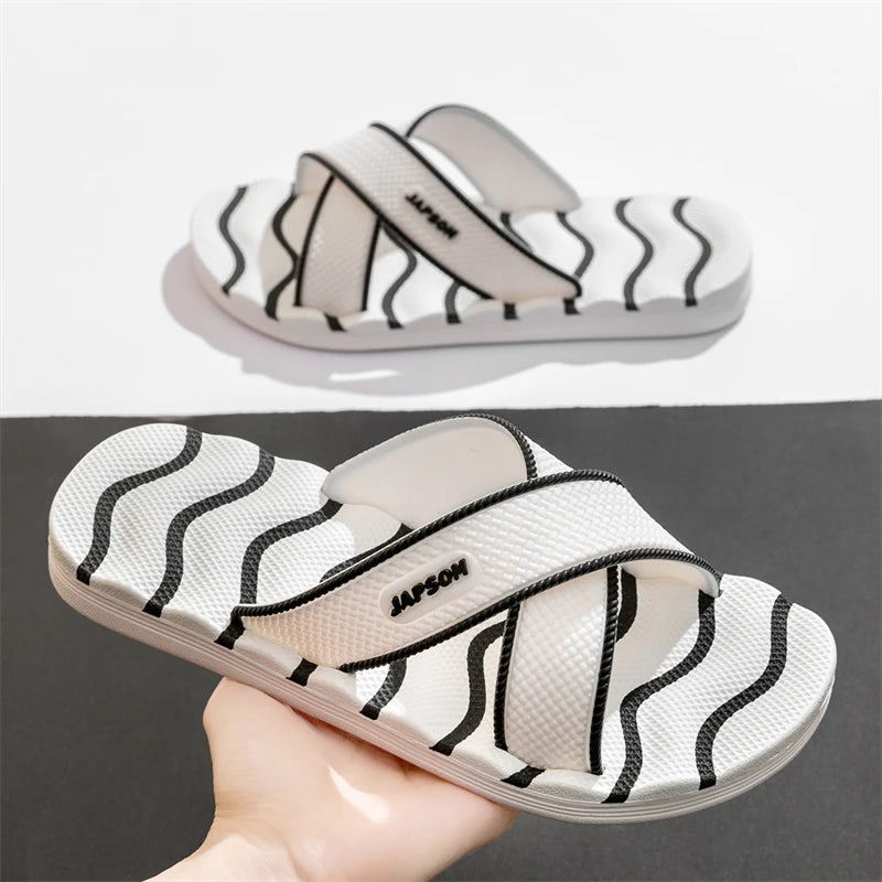 Couple Style Men's and Women's New Summer Beach Shoes Lightweight Flip-Flops Non-Slip Large Size Slippers Thick-Soled Anti-Odor