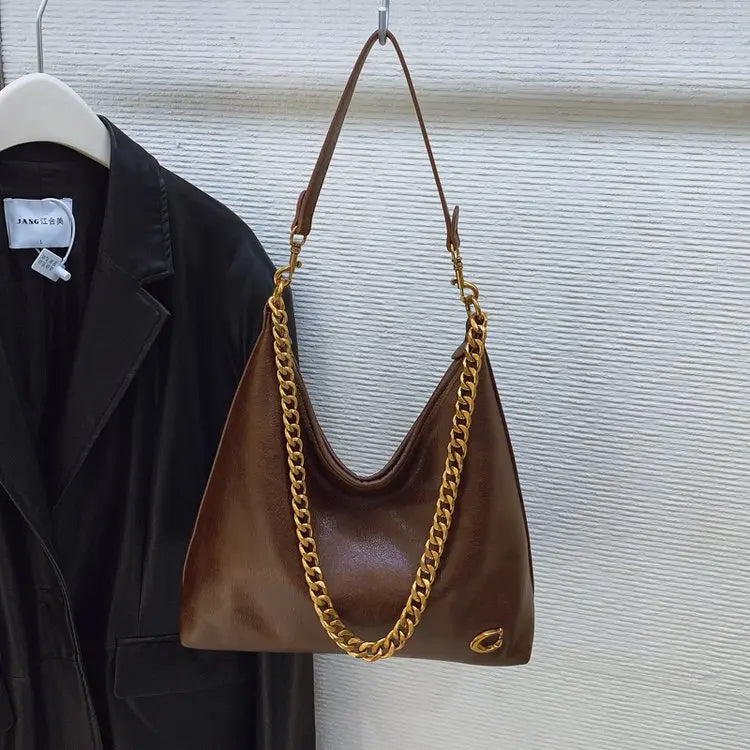 Luxury Brand Trendy Diaper Bag Stylish Leather Crossbody Handbag For Women Elegant Messenger Purse Minimalist Chic