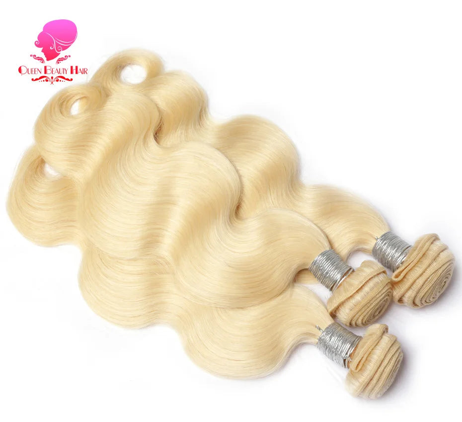 30 40 Inches 613 Honey Blonde Bundles 100% Human Hair Weave Bundles Double Track Peruvian Body Wave Bundles Human Hair Extension