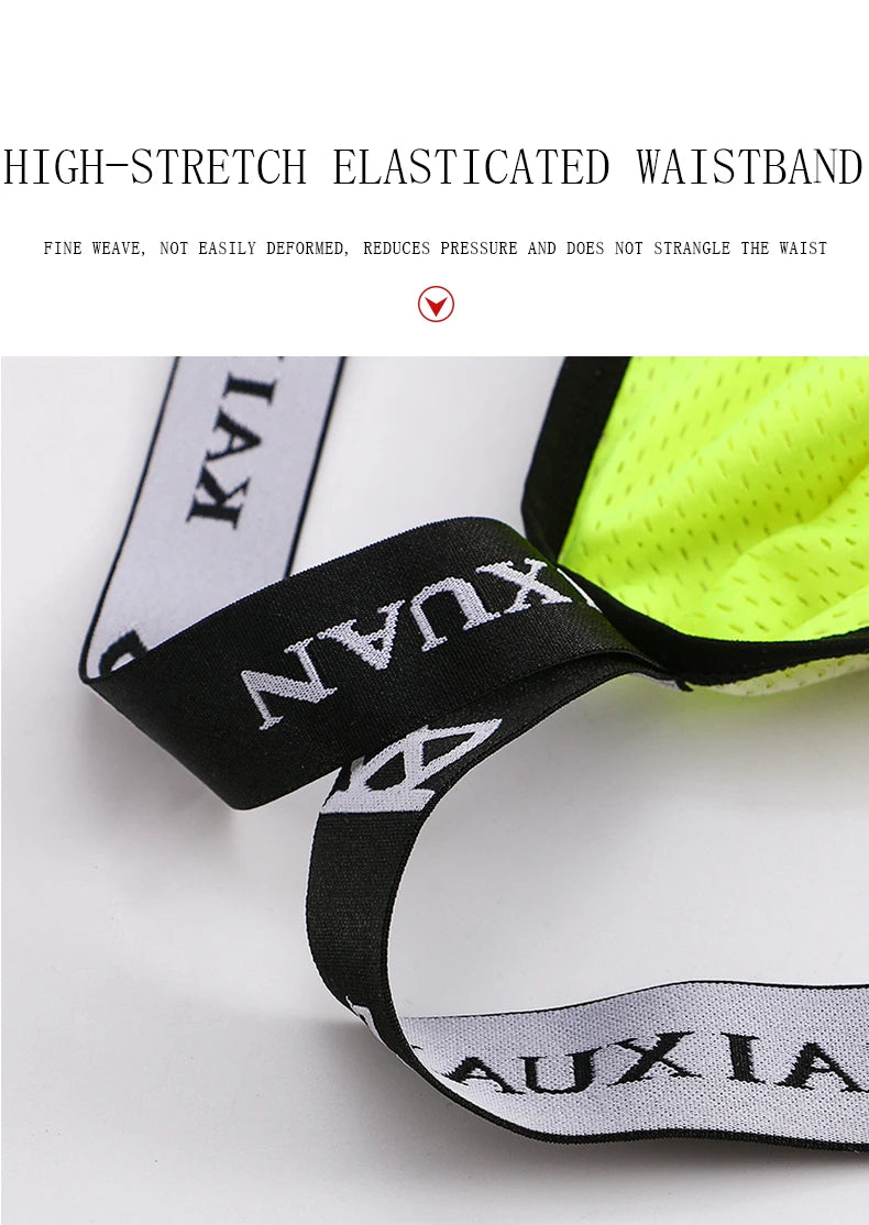 Kaixuan Jockstrap Gay Men Underwear Sexy String Tanga Hombre Cuecas Masculinas Cotton Breathable Thong Penis Pouch