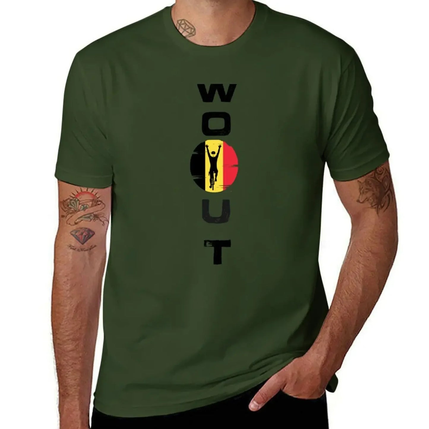 wout van aert T-Shirt cute clothes man clothes summer top quick-drying funny t shirts men