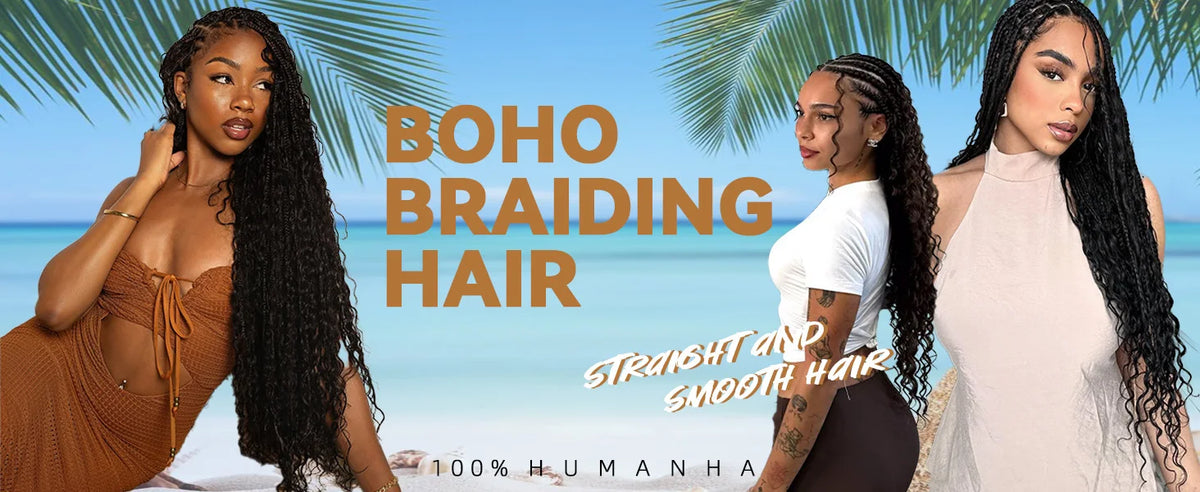 4/27# 99J# Colored Human Hair Boho Braiding Hair 50g/bundle Deep Wave Brazilian Human Braiding Hair for Black Women