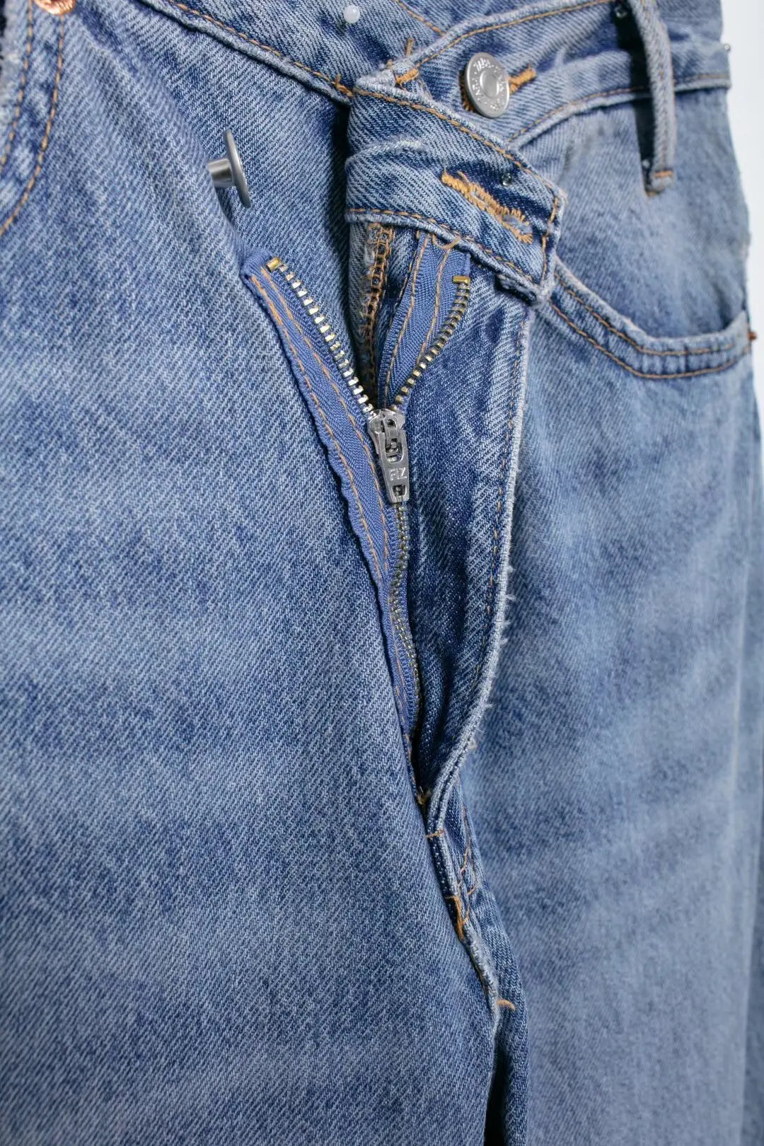 Jeans For Woman New Fashion Asymmetric Design High Waist Wide Leg Trousers Casual Women's Straight Leg Jeans
