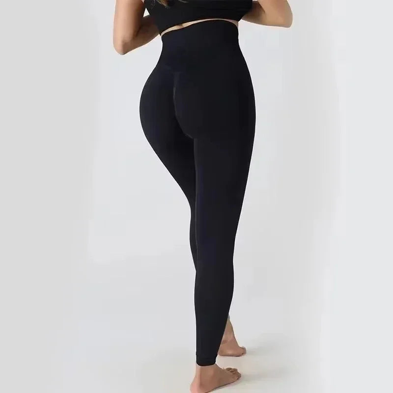 Leggings with Logo Scrunch Seamless Yoga Women Legging Gym Sports Pants Low Ribbed Band High Stretch Fitness Tights Pant