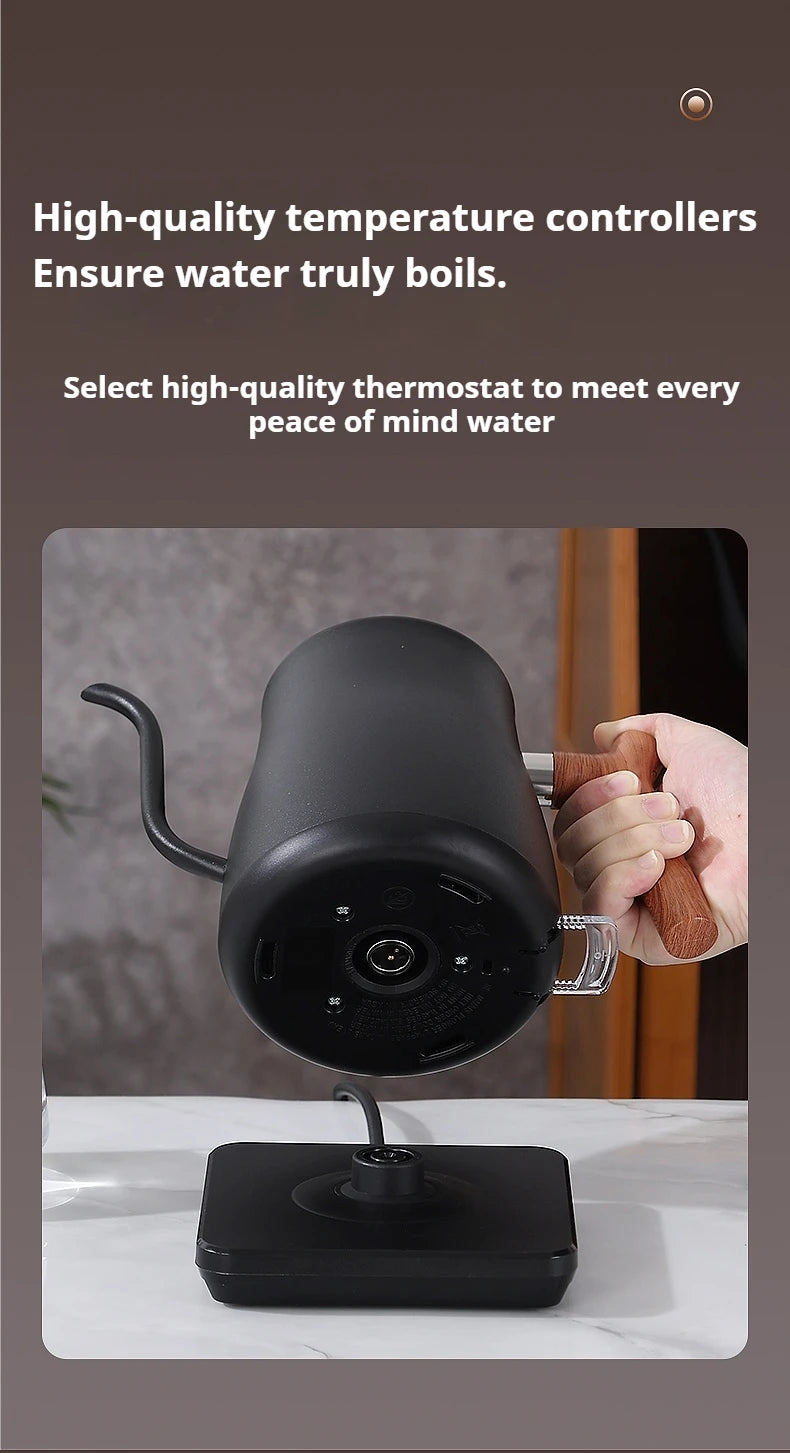 1L Stainless Steel Electric Kettle, Auto Shut-Off, for Pour-Over Coffee/Tea, Smart Temp Control & Mechanical Models