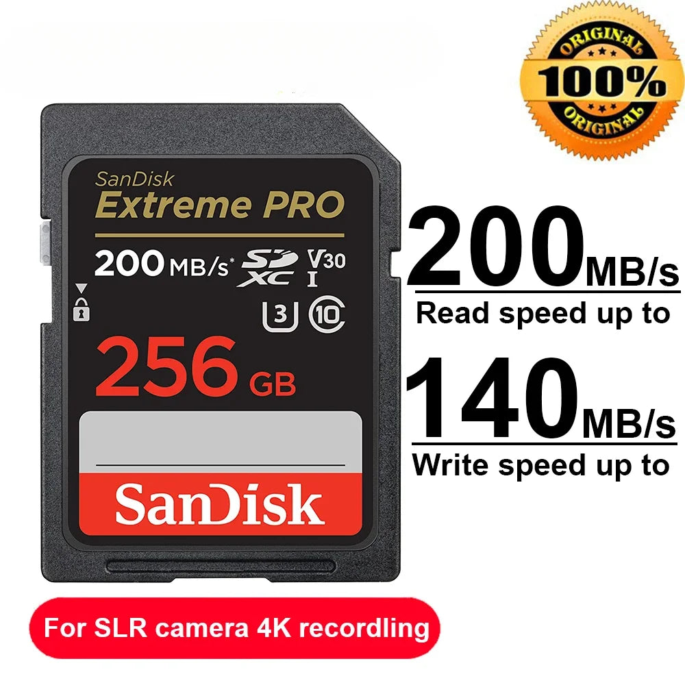 Original Extreme PRO U3 4K 6K 8K C10 V30 V60 V90 SDHC Memory Card SD UHD Video SDXC sd Card UHS-I UHS-II for SLR 3D Canon Camera