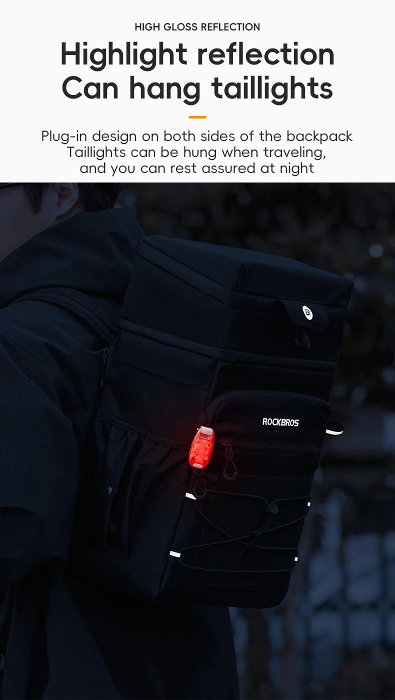 ROCKBROS Backpack Bag Men's Women's Mutilfunction Sports Outdoor Backpacks Camping Fishing Hiking Storage Bag Camping Equipment