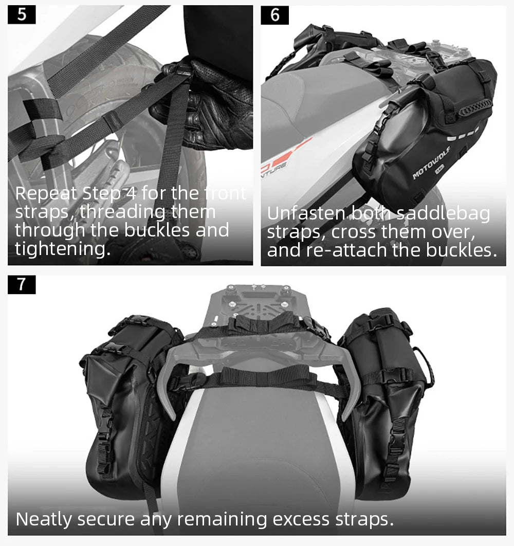 Waterproof Motorcycle Bag 18L 28L 48L Motorcycle Saddle Side Bag Large Capacity Universal Fit Motorcycle Pannier Bag