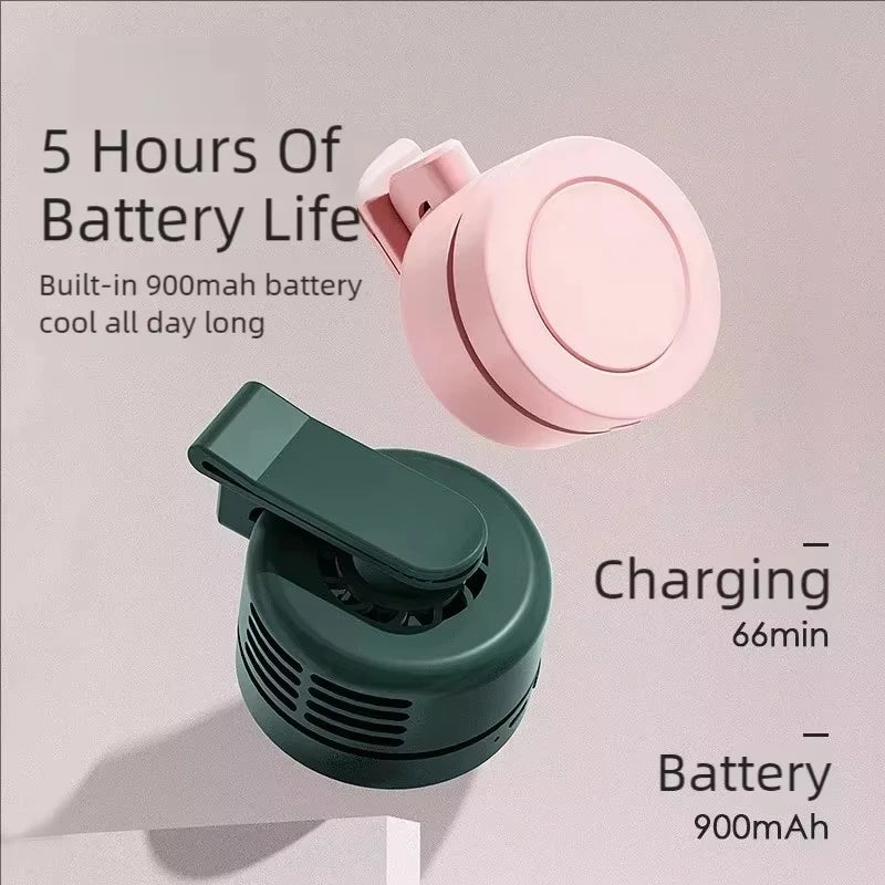 Lenovo Hanging Clip Small Fans Usb Portable Mini Small Electric Fan Light Sound Portable Desktop Handheld Fan Outdoor Cooling