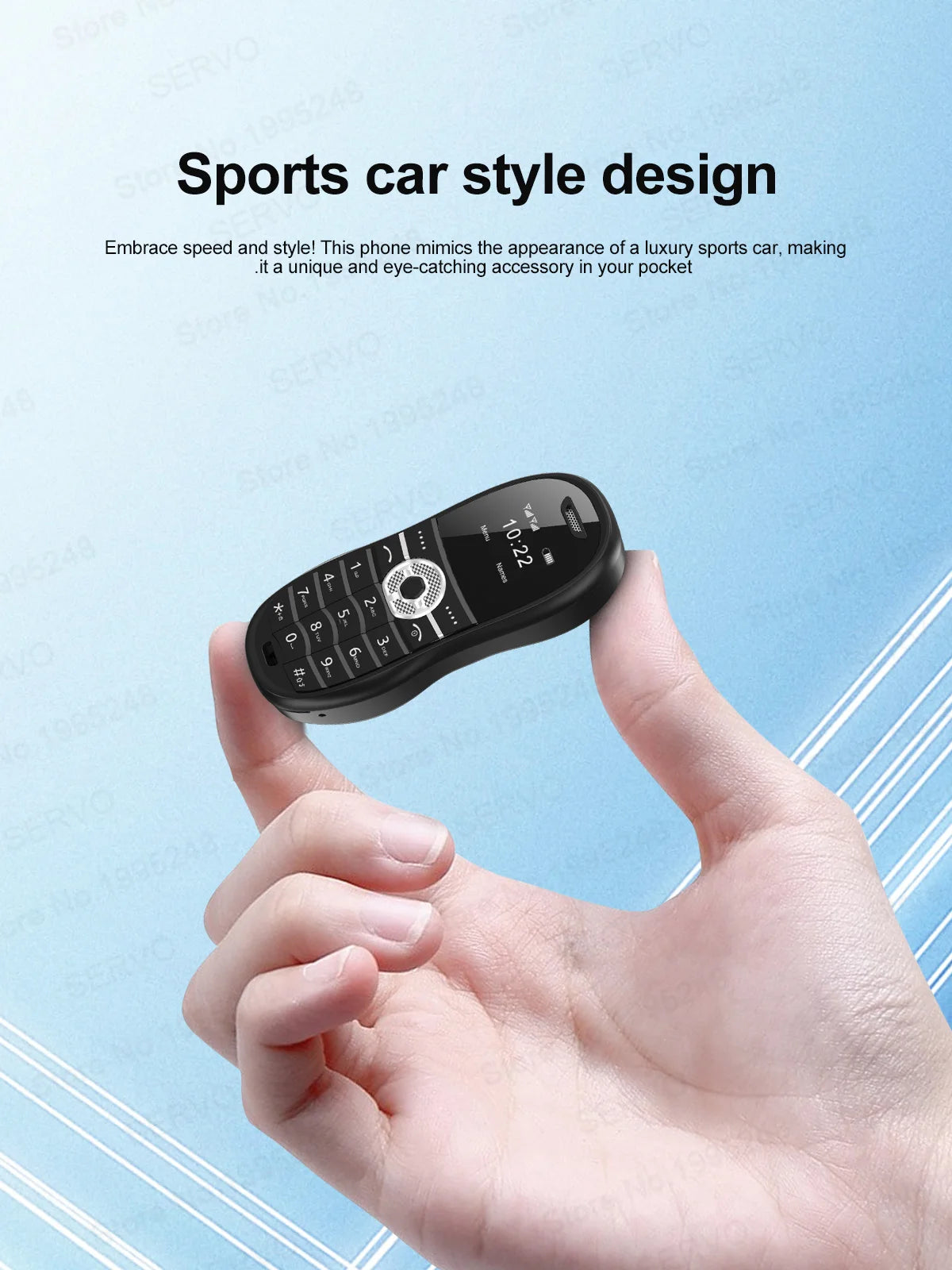 SERVO X18 Mini Sports Car Mobile Phone 2G GSM Call Recording Magic Voice Blacklist Dual SIM Standby Cute Backup Kids Cellphones