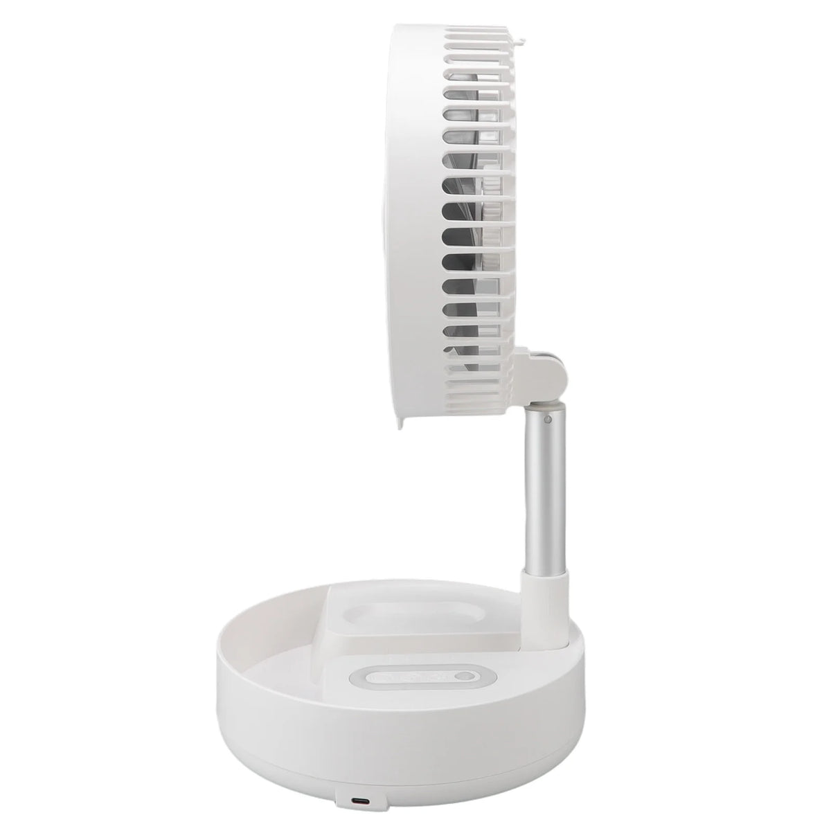 Folding Telescopic Fan 4 Speed USB Charging Remote Control Portable Desktop Floor Fan with Light for Home Travel