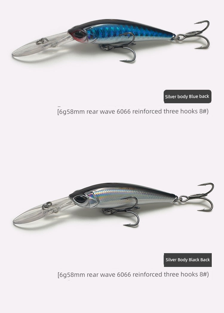 6G Long Tongue Board Speed Diving Small Mino Slow Floating Deep Diving Micro Object Lure Suspension Fishing Weever Mandarin Fish Special Kill Lure