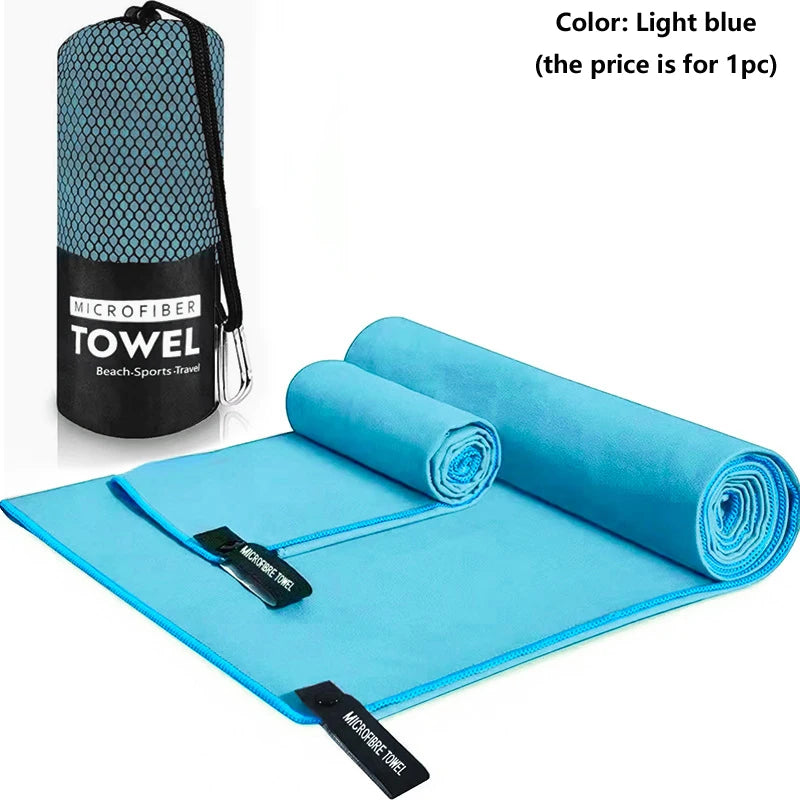 Quick-Drying Sports Towel 40x80/76x152CM Blue Grey Green Orange Swimming Gym Fitness Camping Running Beach Washcloth Towels