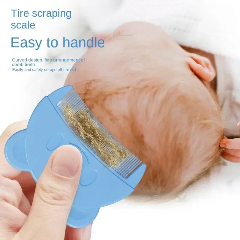 1-4pcs Newborn Baby Comb Remove Fetal Scale Cute Bear Shaped Infants Boys Girls Fetal Hair Shampoo Soft Comb