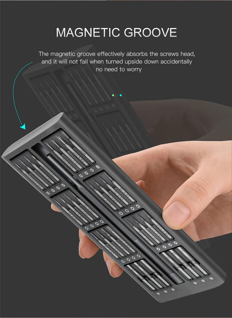 63 In 1 Screwdriver Set Precision Magnetic Screw Driver Bits Torx Hex Bit Handle Mobile Phone Repair Screwdrive Kit Tools