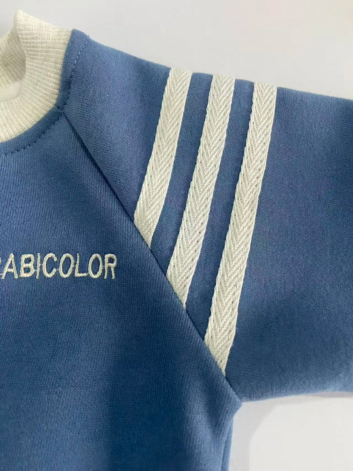 Baby Boys 2 Piece Outfit Blue Long Sleeve Sweatshirt And Striped Jogging Pants Toddler Casual Sport Tracksuit
