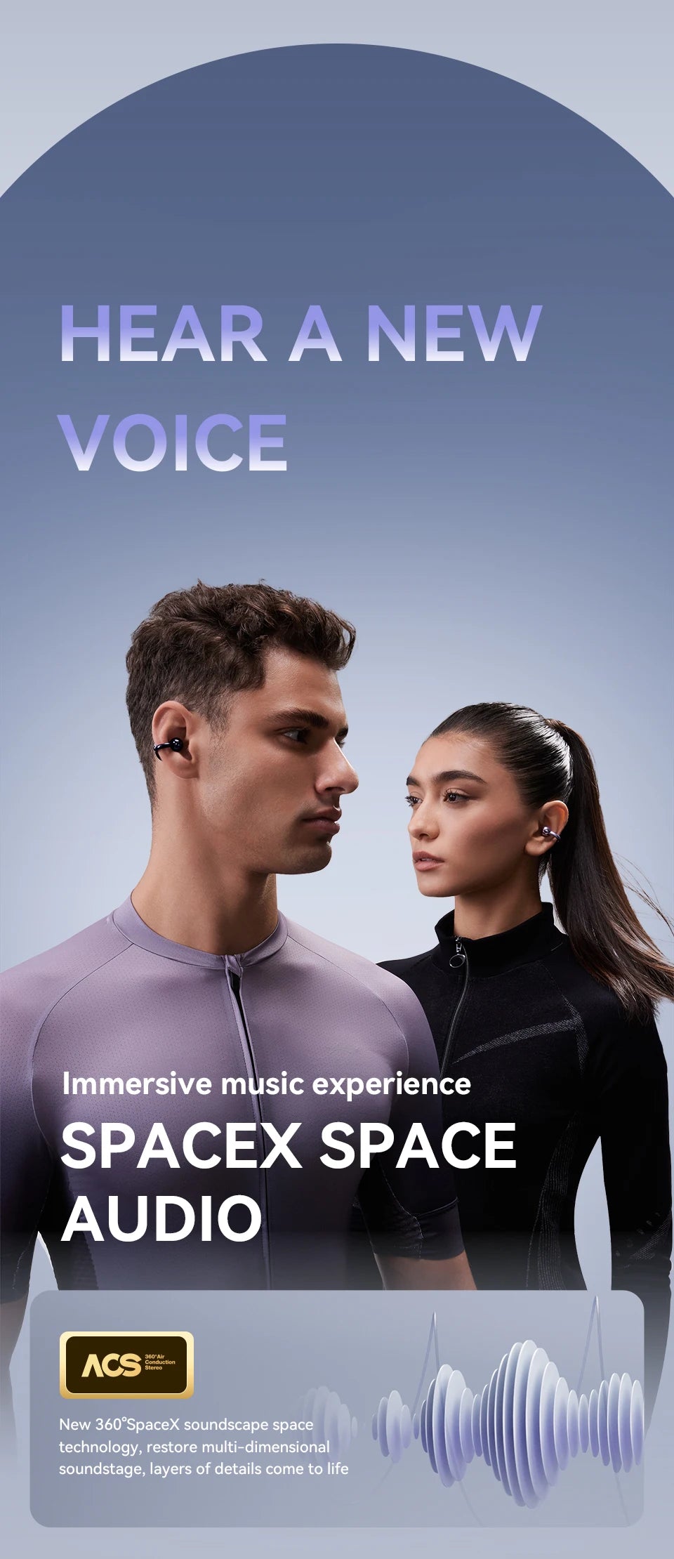 Sanag S6S Free Clip Open Ear Earphone Ear Clip 3D Stereo Sound Bluetooth 5.3 36H Playtime OWS Sport Headphones IPX4 Waterproof