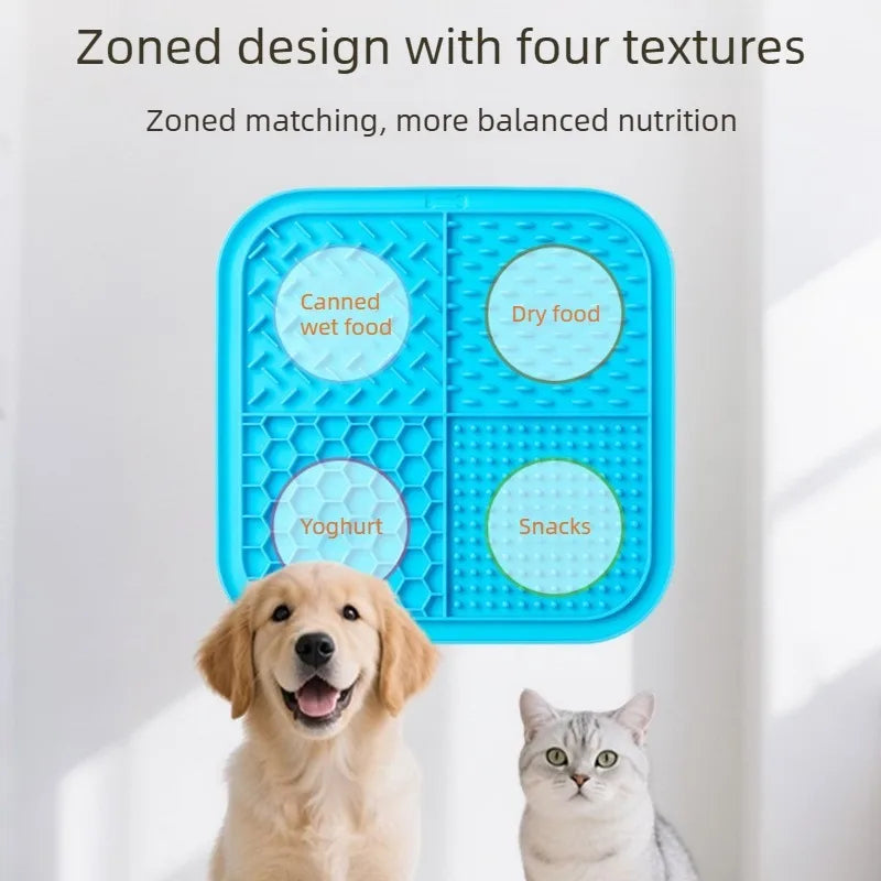Pet Lick Mat for Dogs Cats, Anti-slip Anxiety Reducer Lick Tray,  Anxiety Relief Feeding Pad for Bath Grooming Distraction