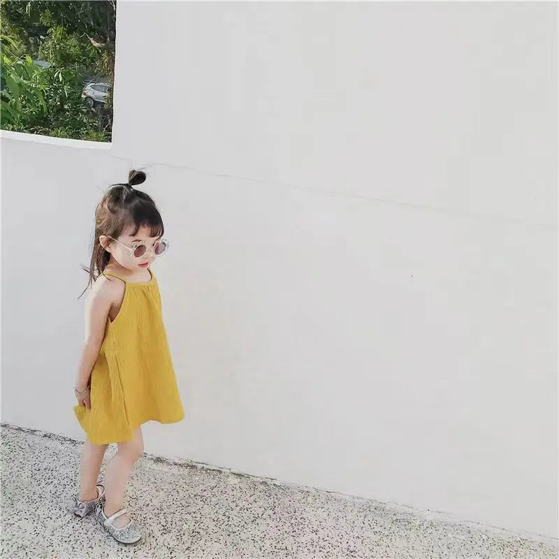 Cute Cotton Baby Dresses One-piece Summer Beach Sundress Muslin Dress for Girls Christening Carnival Costume Baby Newborn Items
