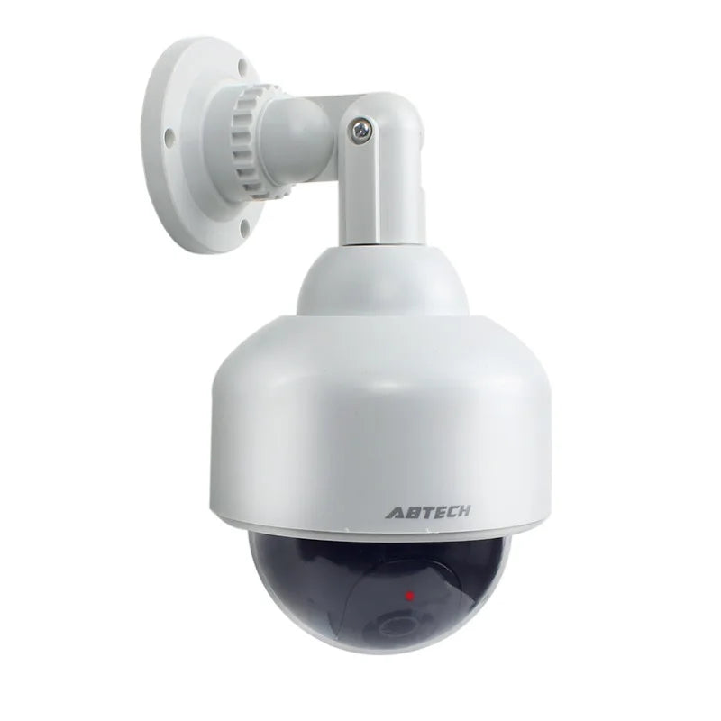 Fake Dummy Camera Outdoor IP54 Rainproof Security Surveillance Flash Dome Camera with CCTV Warning Sticker Easy to Install