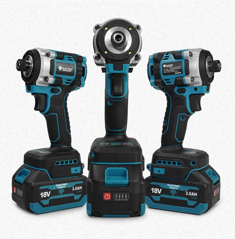 230NM Brushless Electric Screwdriver Multi-function Lithium Drill Cordless Driver Battery Set For Makita 18V Battery Pin