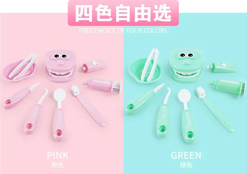 Children Montessori Toys Parent-child Interaction for Girl Boy Dentist Check Teeth Model Doctors Role Play Baby Montessori Toys