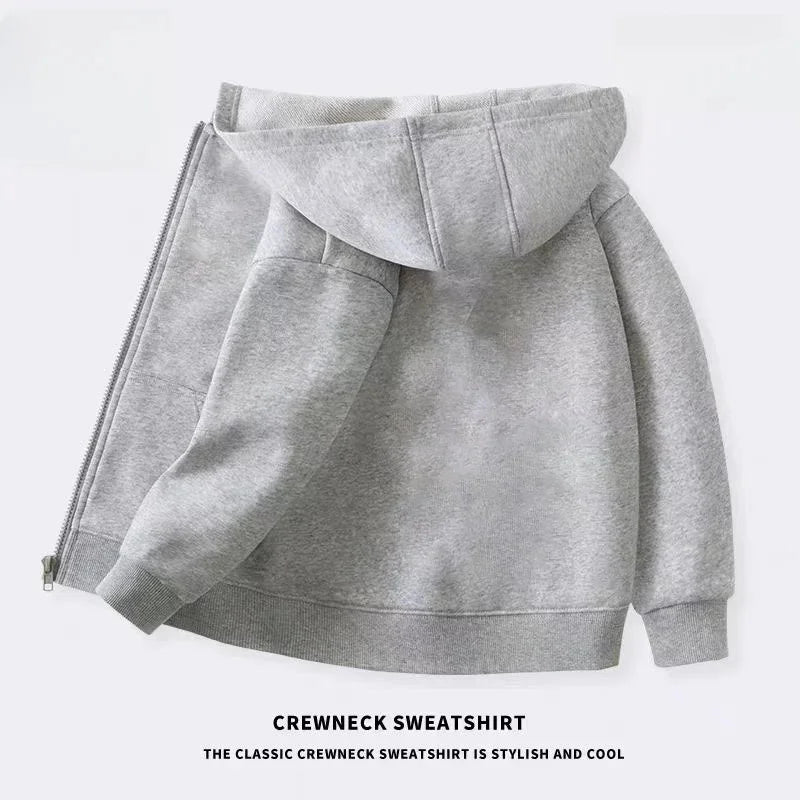 Boys Girls Hello Kitty Hoodies Long Sleeves Cartoon Sweatshirt Baby Children Clothing Autumn Zipper Cardigan Kids Street Wear