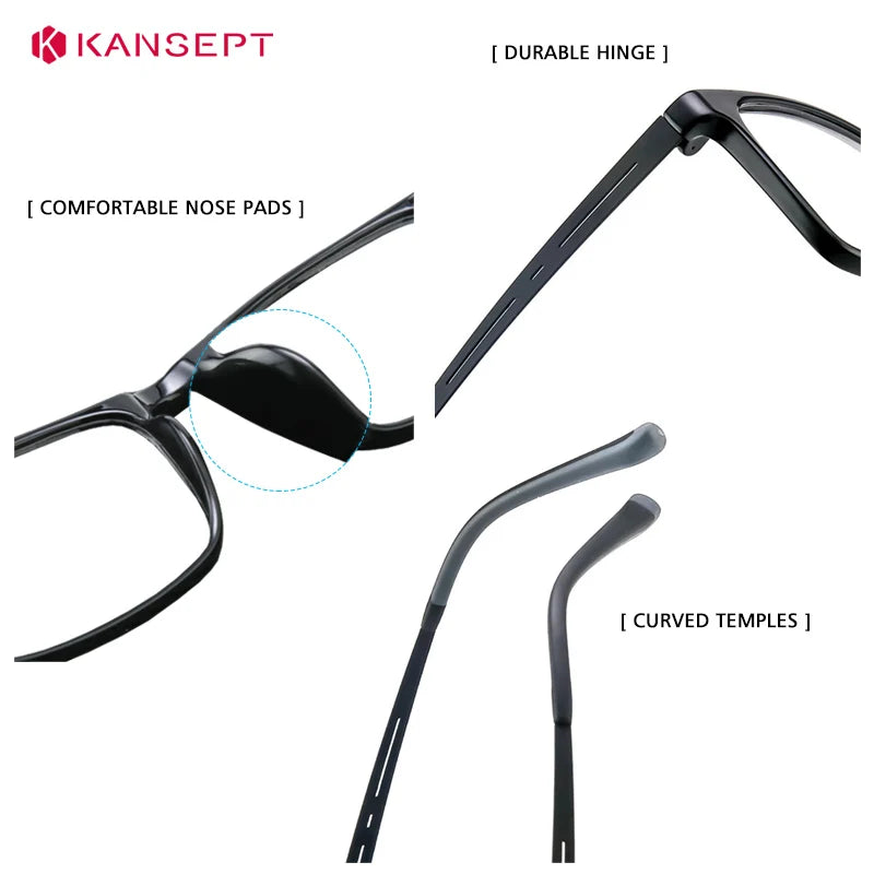 KANSEPT Square Man Glasses Myopia Big Face Glasses for Women Blue Light Lenses to Read Lunette De Lecture Femme Eyeglass Frames