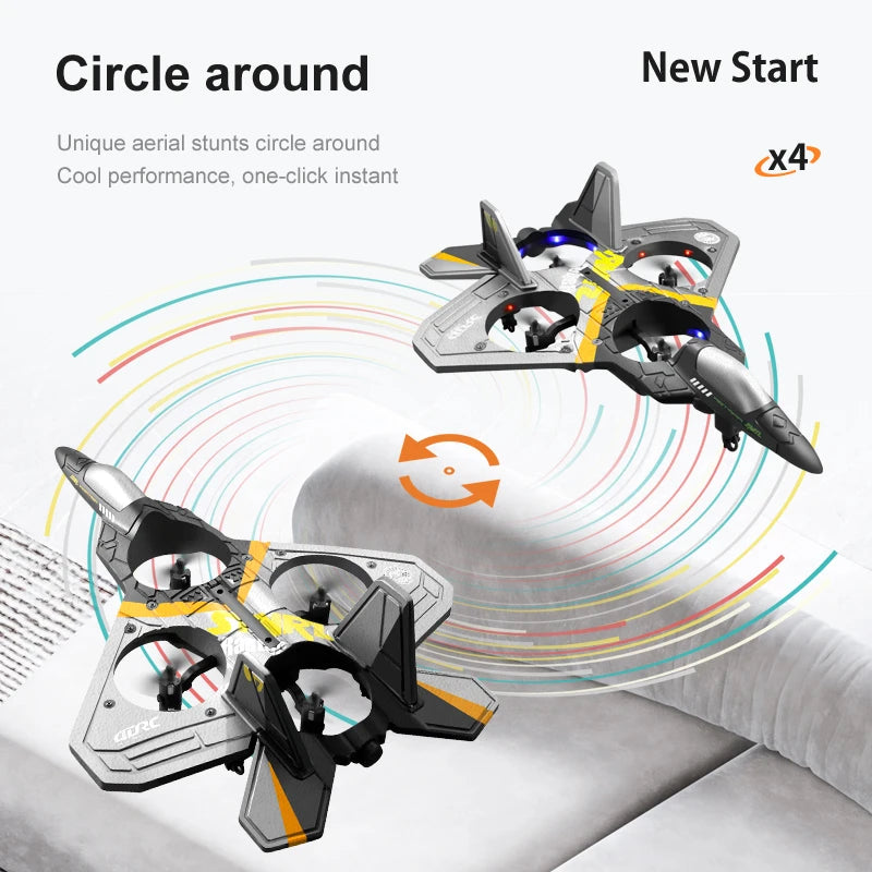 Mini Drone Rc Plane Aircraft 2Ch Remote Control Airplane Stunt Rolling Fighter Model Glider Foam Dron Children's Toys for boys