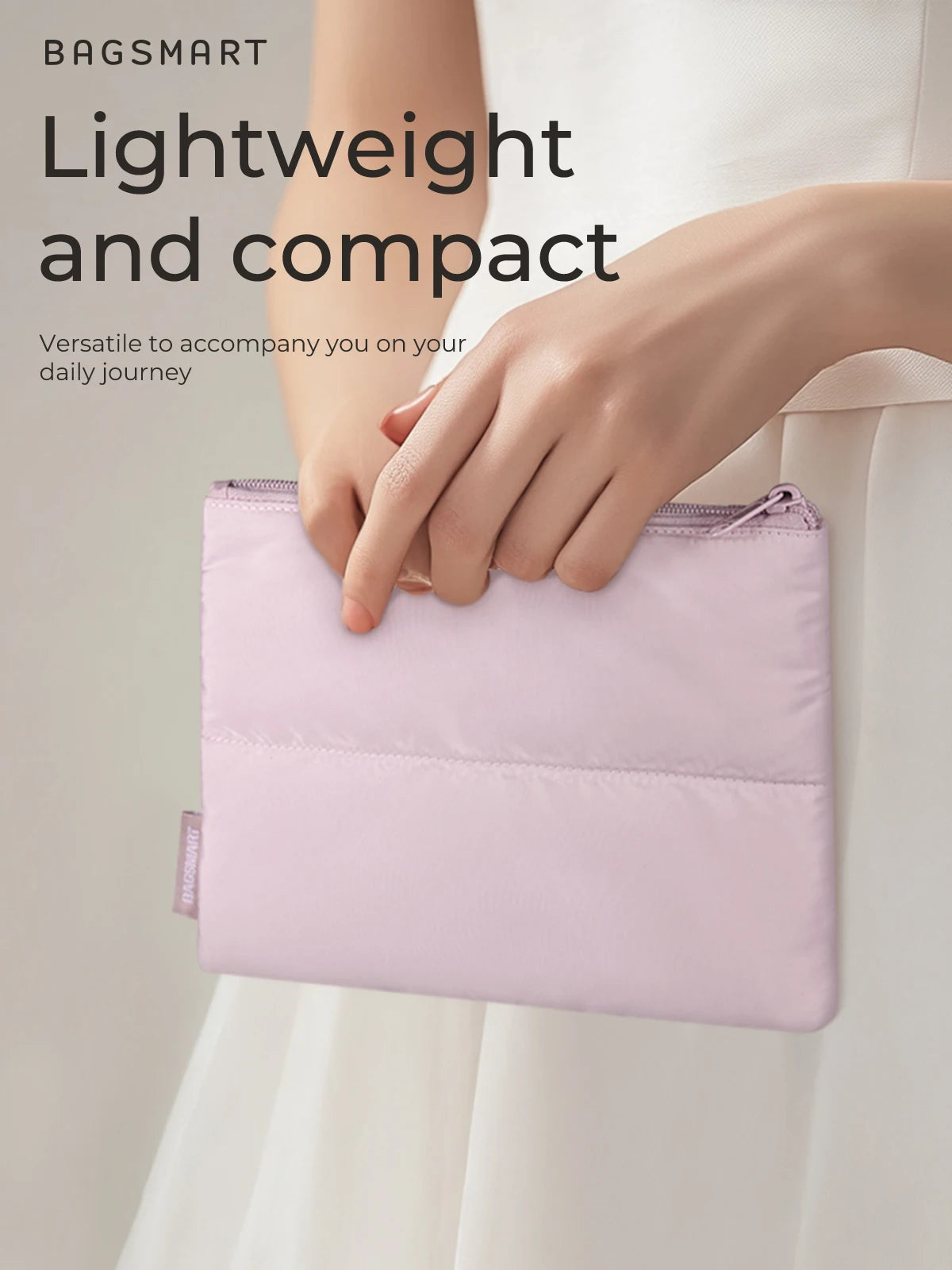 BAGSMART Mini Makeup Bag Portable Cosmetic Storage Bag Earphone Purse Jewelry Organizer Pouch Women Sanitary Napkin