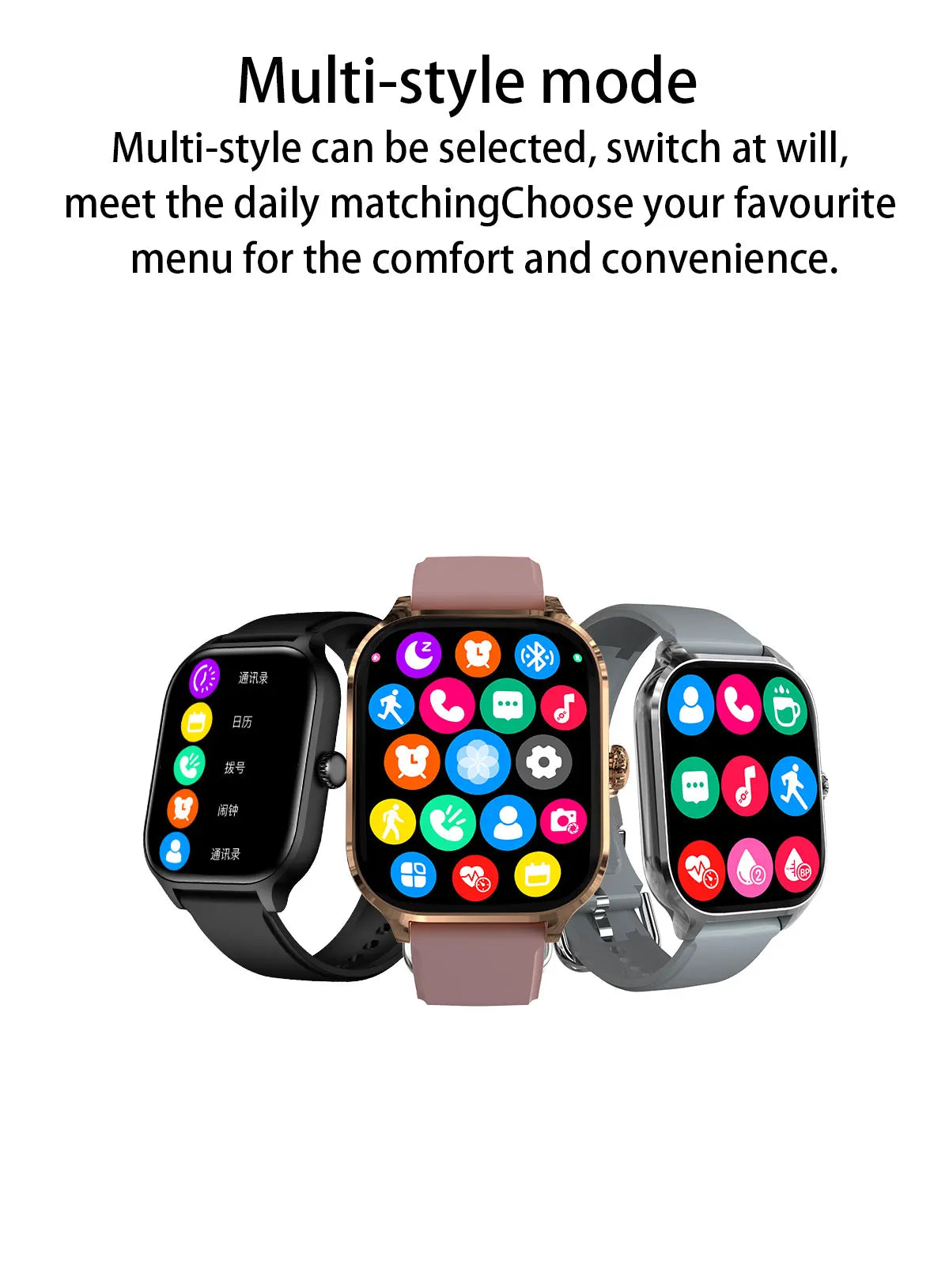 NEW 2.01'' Smartwatch Fitness Tracker Clock Sports Smartband Blood Pressure Monitor Smart Watches for Men Women IOS Android 2026